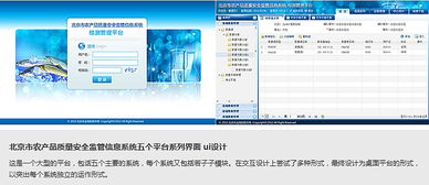 北京市农产品质量安全监管信息系统五个平台系列界面 ui设计
